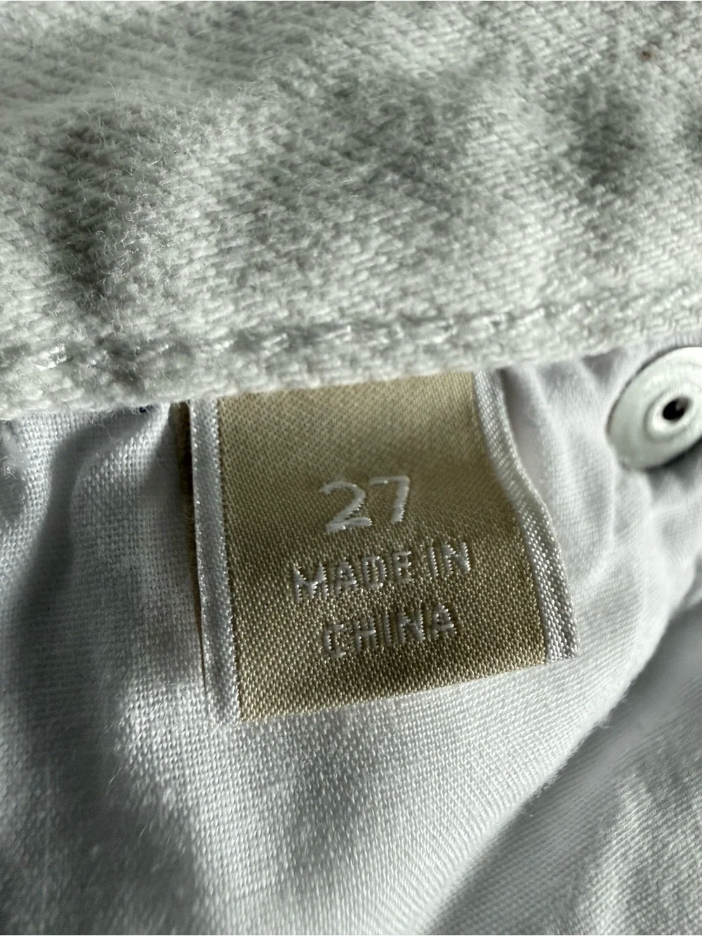 Michael Kors White Distressed Baggy Jeans 27